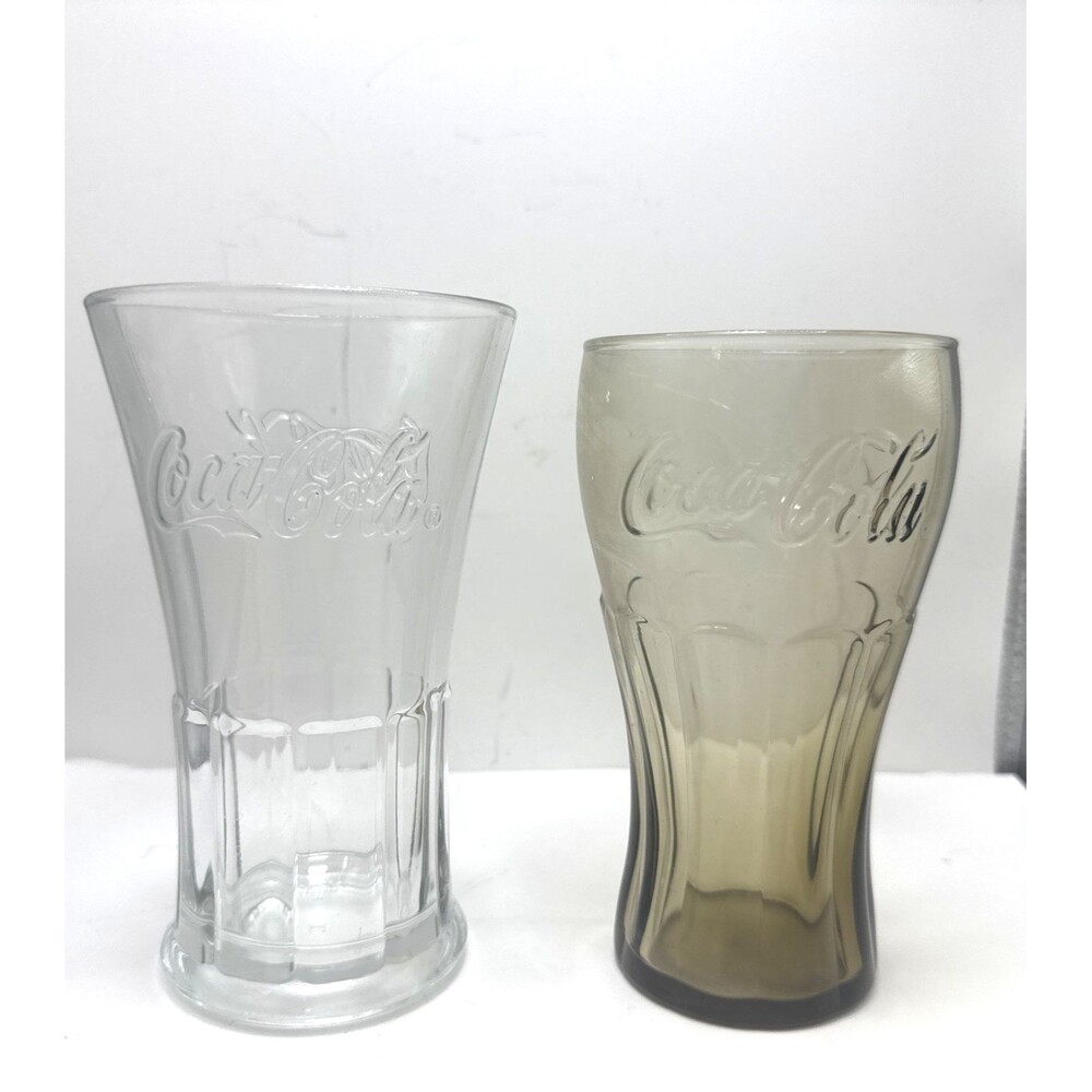 Vintage 1 Libby Coca Cola Clear Flared Glass Tumbler 16 oz 1 Brown One